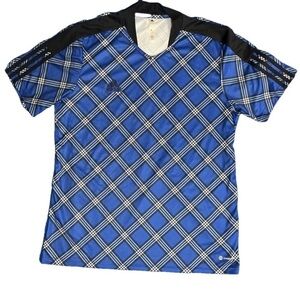 ⭐️ Adidas blue and black patterned t-shirt- size XL